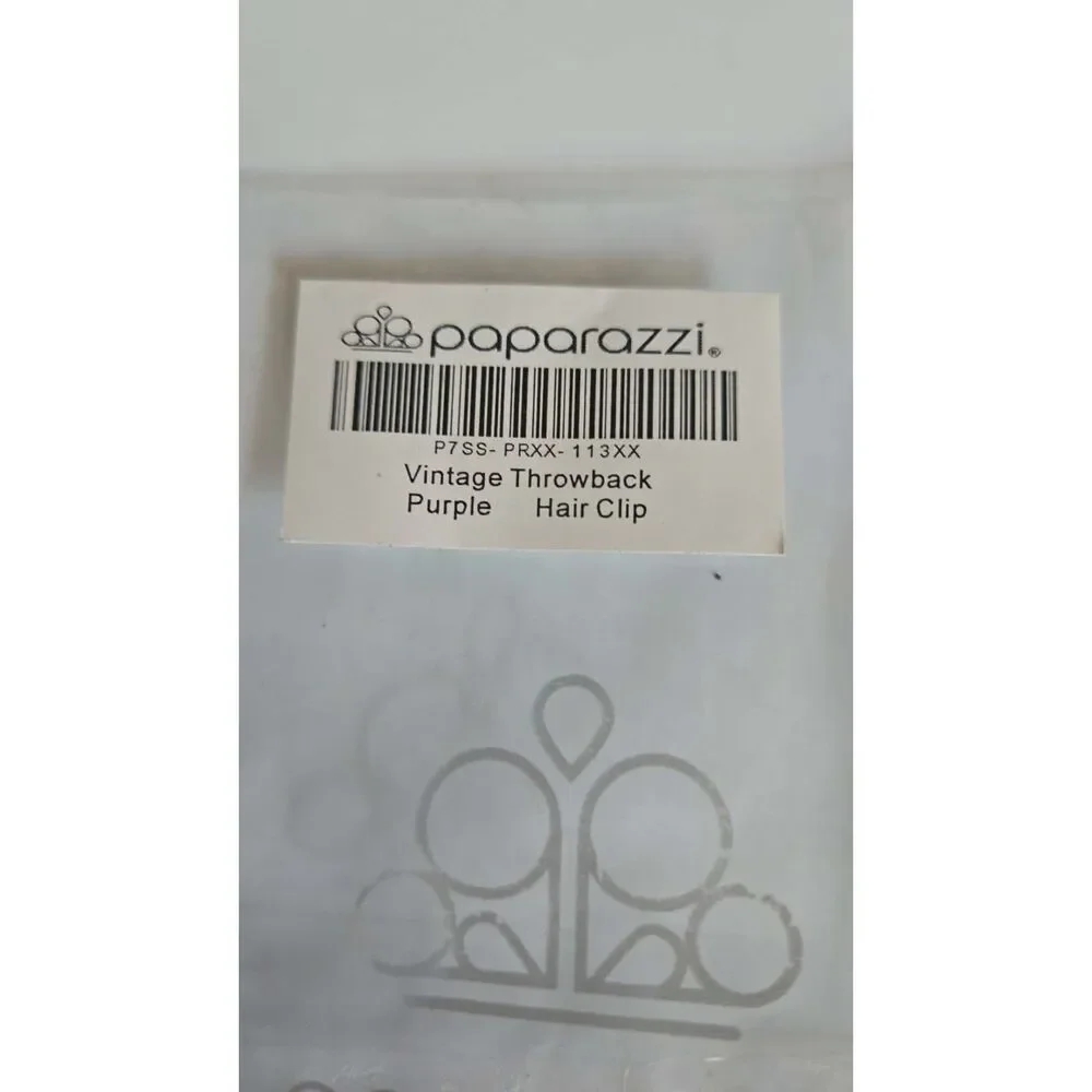Paparazzi Vintage throwback Purple Hair Clip   NWT